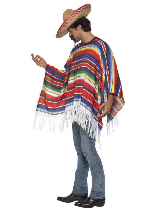 Men’s Mexican Poncho Side view