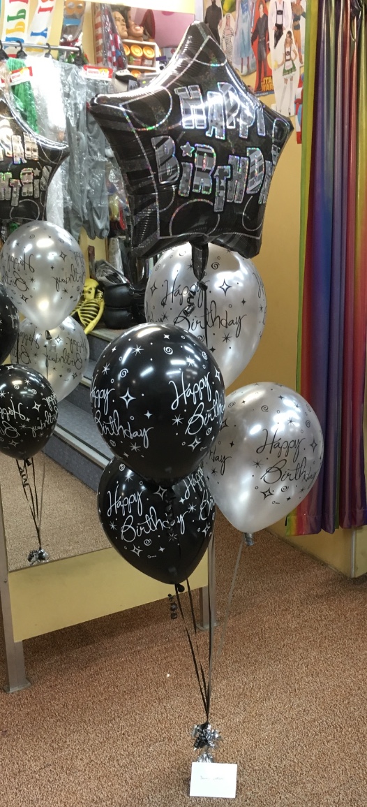 Black and clear balloons