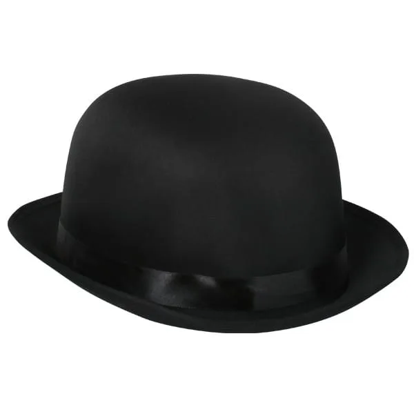 Bowler Deluxe Satin Black - image Bowler-Satin-1 on https://www.abracadabrafancydress.com.au