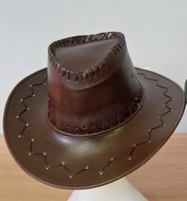 Cowboy Hat Brown faux leather