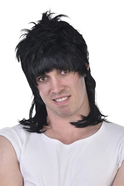 Black Dazza Mullet Wig - Abracadabra Fancy Dress