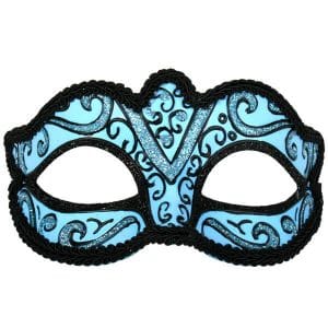 Light Blue and Black Face Eye Mask