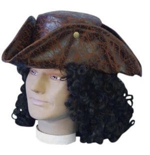 Pirate Tricorn Brown Hat