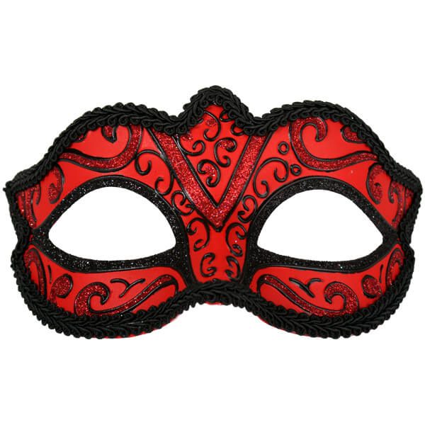 Red and Black Face Eye Mask