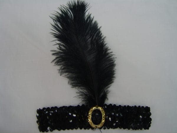 Flapper 1920’s Headband Sequined – Black