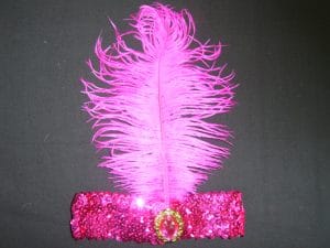 Flapper 1920’s Headband Sequined – Hot Pink