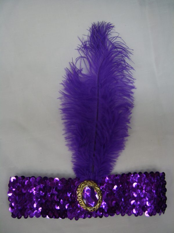 Flapper 1920’s Headband Sequined – Purple
