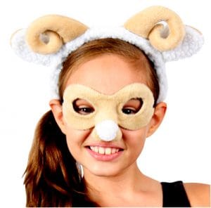 Sheep or Ram Animal Headband & Mask Set