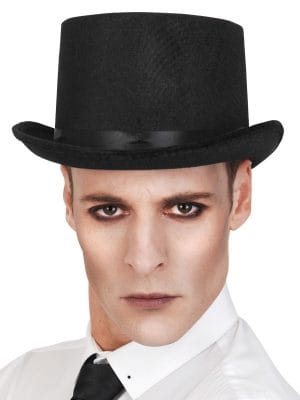Top Hat High Velvet Black