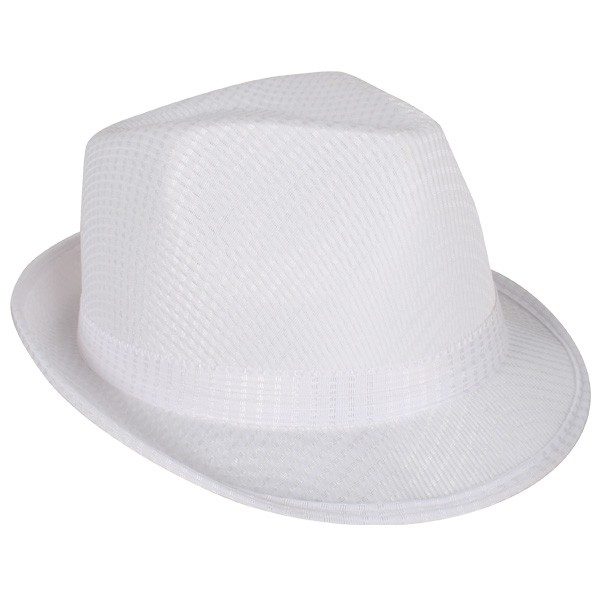 Trilby White Fedora Hat Gangster 1920's 20s - Abracadabra Fancy Dress