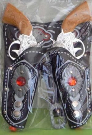 Twin Cowboy Gun Set with Holster Large