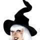 Witch Hat Wired Velvet Black