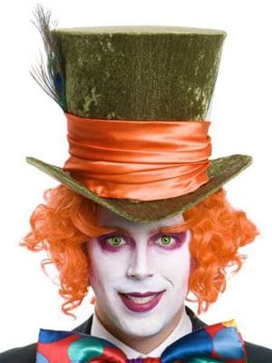 Mad Hatter Orange Wig and Eyebrows