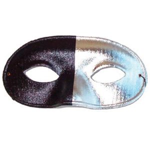 Bi Colour Eye Mask Black and Silver