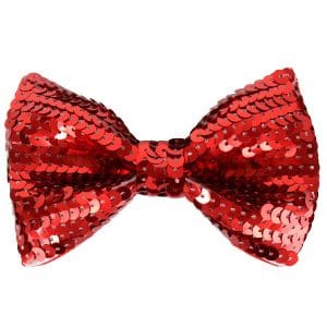 Bow Tie Sequin Red