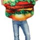 Burger Man Costume Hamburger