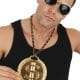 Dollar Sign Medallion 12cm on Chain Gold