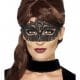 Embroidered Lace Filigree Eyemask, Black