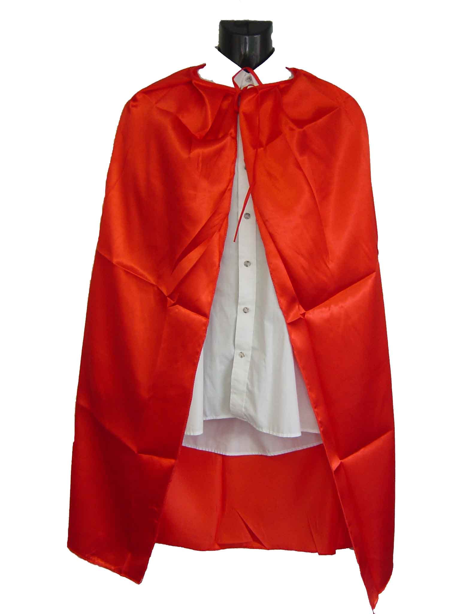 Super Hero Red Satin Cape with Eye Mask Child - image FNC-KDR02 on https://www.abracadabrafancydress.com.au