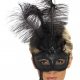 Fever Baroque Fantasy Eyemask, Black with Stick