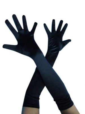 Gloves - Long Satin Black