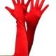 Gloves - Long Satin Red