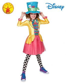 Mad Hatter Girls Deluxe Child Costume Size 9-10