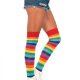 Rainbow Spandex Striped Thigh Highs