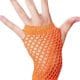 Short Fishnet Orange Gloves