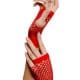 Short Fishnet Red Gloves