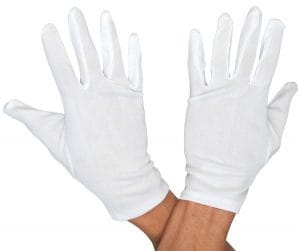 Short White Gloves