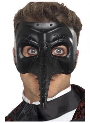 Venetian Gothic Capitano Black Mask