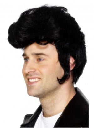 Black Rockstar Wig Danny Grease Elvis