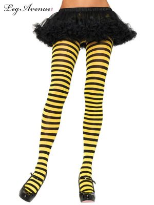 Black and Yellow Striped Tights