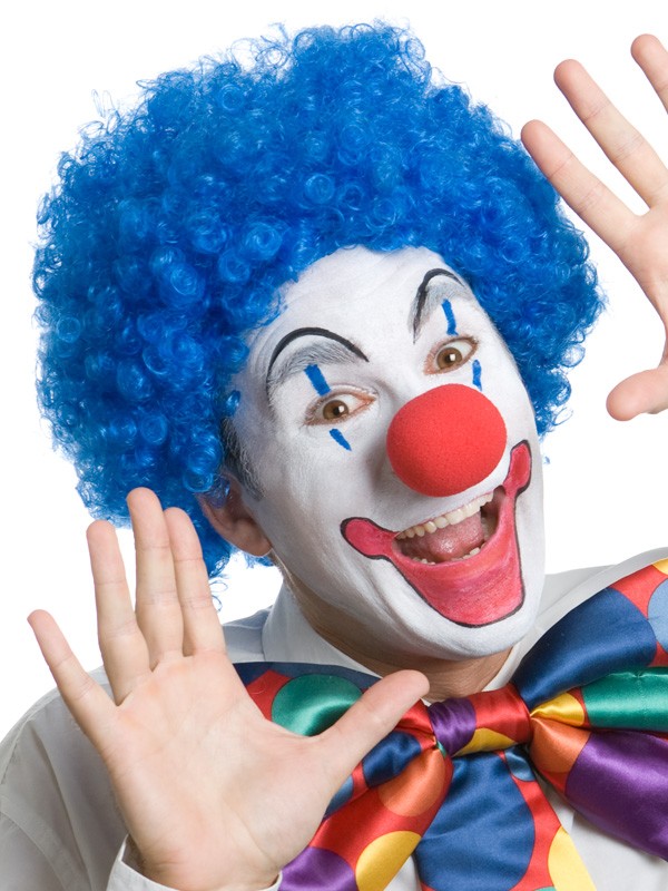 Набор клоуна. Клоун. Синий клоун. Клоун с синими волосами.