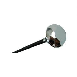 Diamond Top Cane - Silver 90cm Long