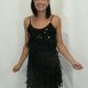 Flapper Dress with Tasles Black