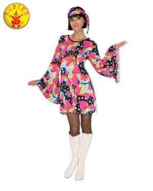 Go Go Girl Hippie 60's 70's Costume, Adult