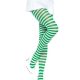 Green and White Striped Tights