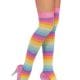 Thigh Highs Rainbow Striped