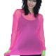 Top 80's Fishnet Top Pink