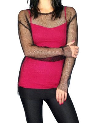 Top 80’s Fishnet Top Black