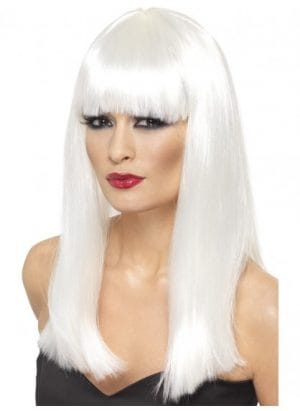 White Long Straight Glamourama Wig