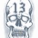 13 Skull - Prison tattoo