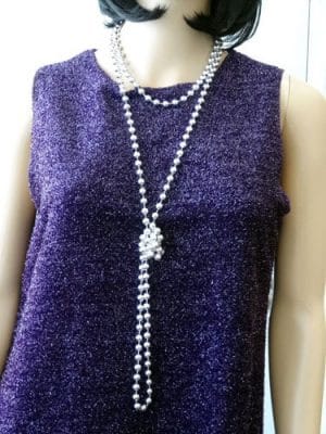 Beads Flapper - Silver 183 cm