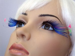 Eyelashes - Feather Tip Black and Blue