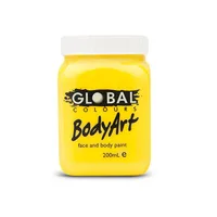 Face Paint Yellow and Body Paint 200ml Jar