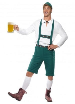 Green Oktoberfest Lederhosen Bavarian Man Costume