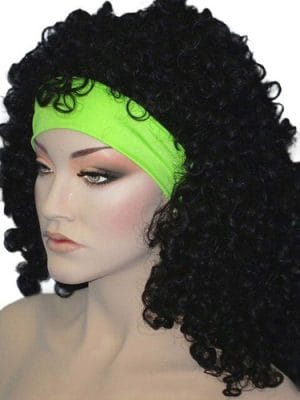 Headband - 80's Headband Lycra - Neon Green