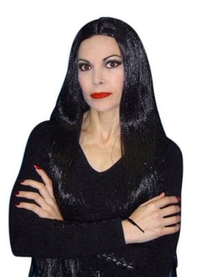 Morticia Long 36 Inch - Black Wig